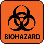 3" x 3" Biohzard Labels